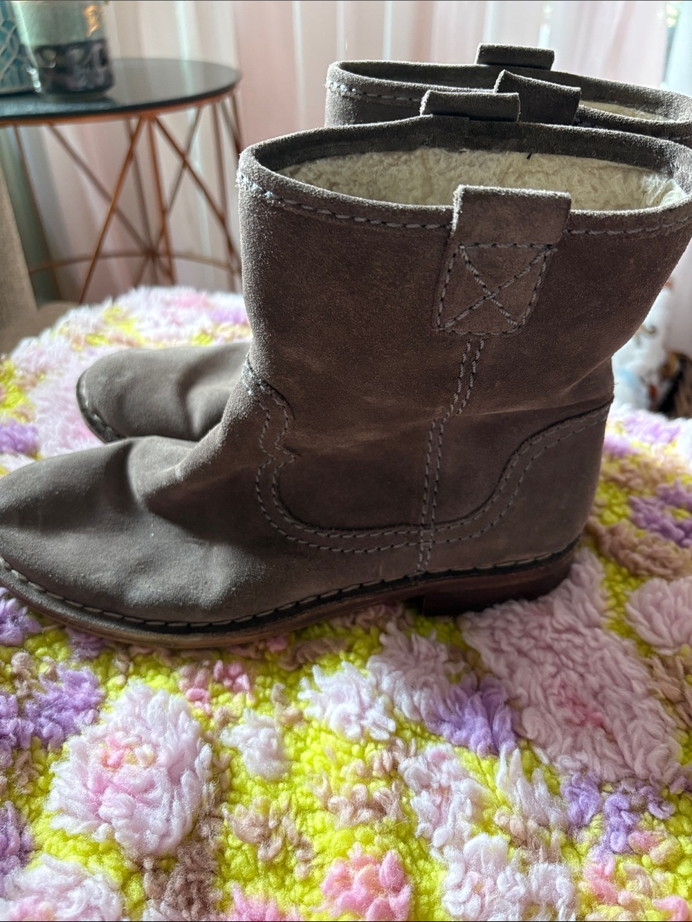 🟪 Clarks Cabaret Rock suede ankle boots 8